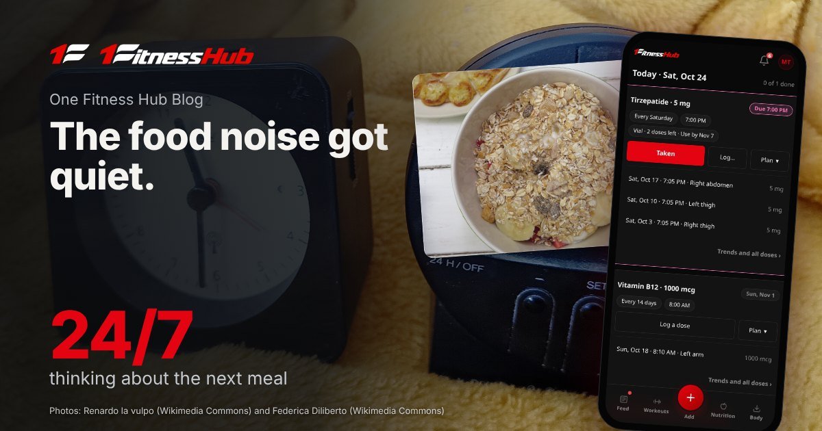 Cover: the headline over a photo of an analog alarm clock and a digital alarm clock side by side on a yellow blanket, beside a second photo of a bowl of oats and banana slices on a white wooden table, seen from above and an app screen on a phone.