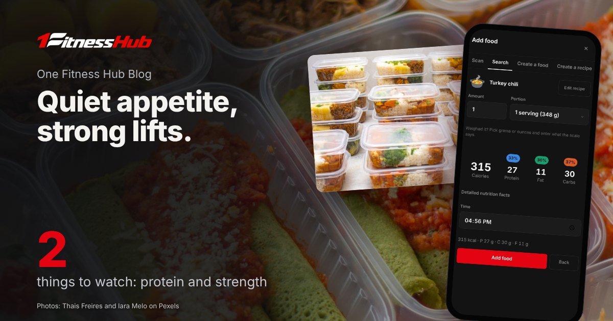 Cover: the headline over a photo of meal-prep boxes of vegetables, grains and protein, beside a second photo of rows of meal-prep containers filled with rice and vegetables and an app screen on a phone.