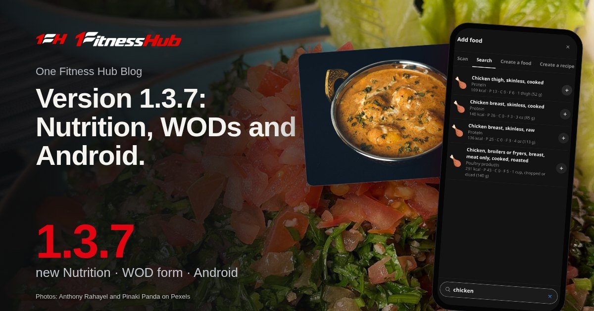 Cover: the headline over a photo of bowls of tabbouleh and fattoush salad with a lemon wedge, beside a second photo of dum aloo curry in a traditional metal bowl and an app screen on a phone.