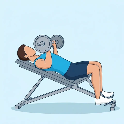Press inclinado con barra: Ilustración del ejercicio (peak)