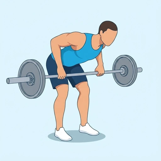 Barbell pendlay row: Exercise illustration (peak)