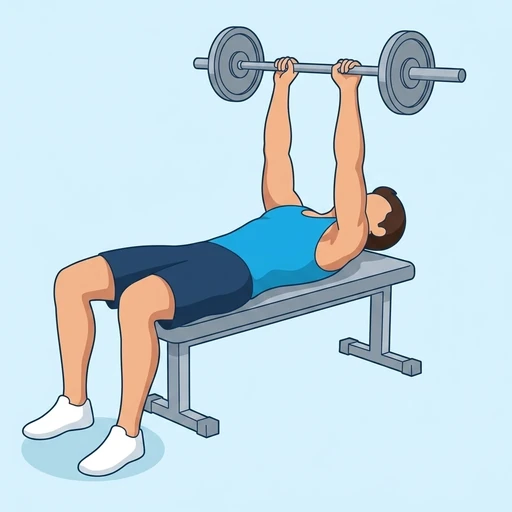 Barbell pullover: Exercise illustration (peak)