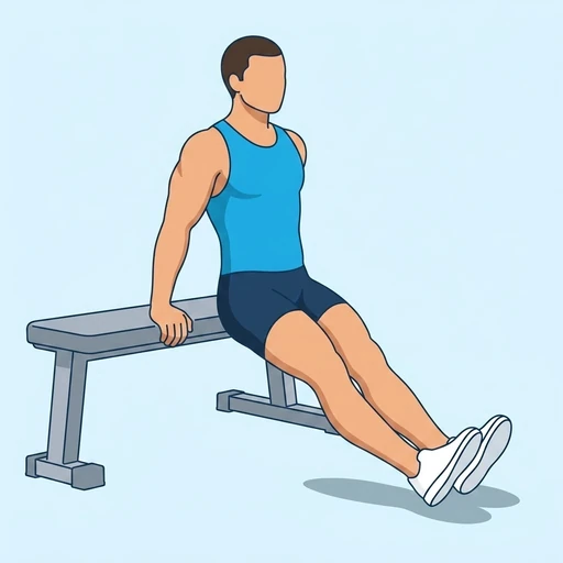Bench dips — Exercise illustration