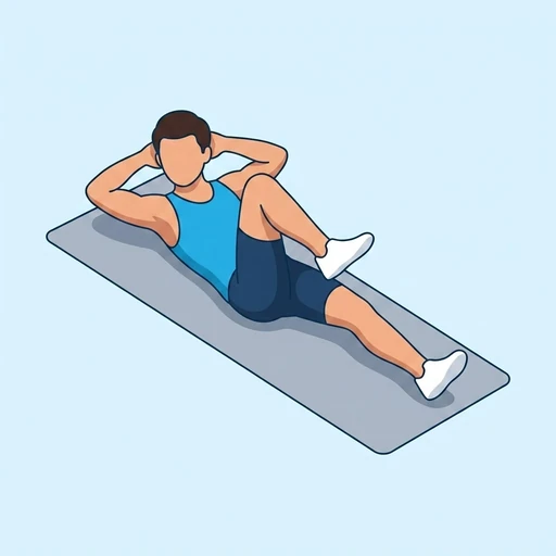 Abdominal bicicleta: Ilustración del ejercicio (peak)
