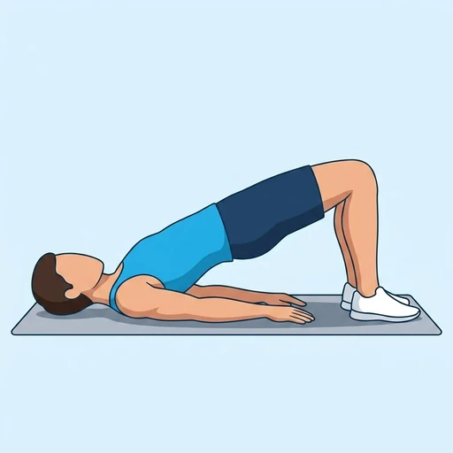 Glute bridge: Exercise illustration (peak)