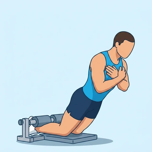 Curl nórdico de isquiotibiales: Ilustración del ejercicio (peak)