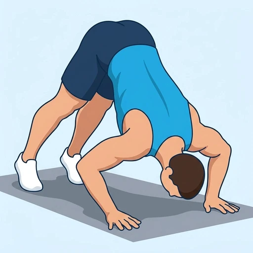 Flexión en pica: Ilustración del ejercicio (peak)