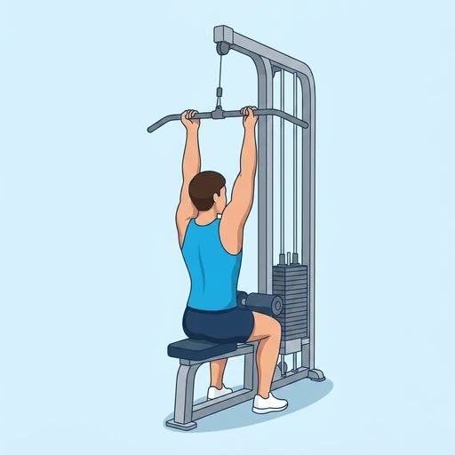 Cable reverse grip lat pulldown — Exercise illustration