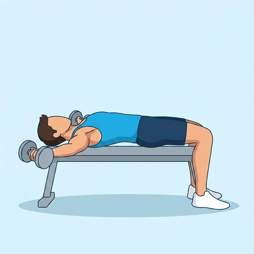 Dumbbell chest fly: Exercise illustration (peak)