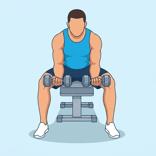 Dumbbell forearm curl: Exercise illustration (peak)