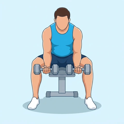 Dumbbell forearm curl — Exercise illustration