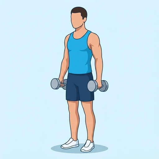 Dumbbell hammer curl — Exercise illustration