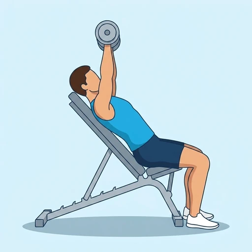 Incline dumbbell press — Exercise illustration
