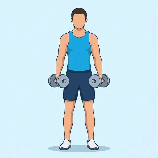 Dumbbell shrug — Exercise illustration