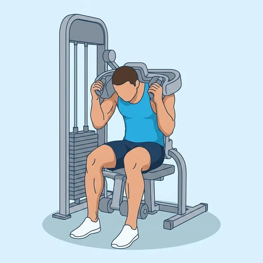 Machine abdominal crunch: Exercise illustration (peak)