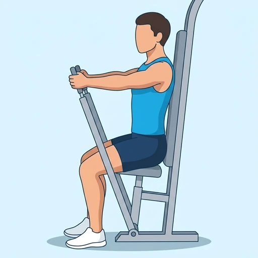 Press de pecho en máquina: Ilustración del ejercicio (peak)