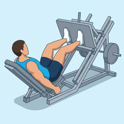Machine leg press — Exercise illustration