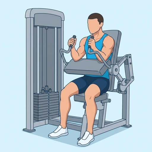 Machine overhead tricep extension — Exercise illustration