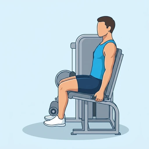 Machine pin loaded leg extension — Exercise illustration
