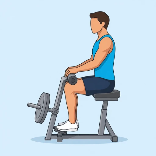 Machine seated calf press — Exercise illustration