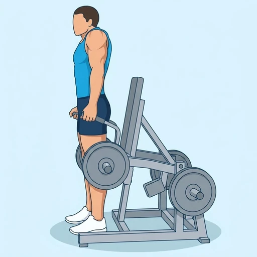 Machine shrugs: Exercise illustration (peak)